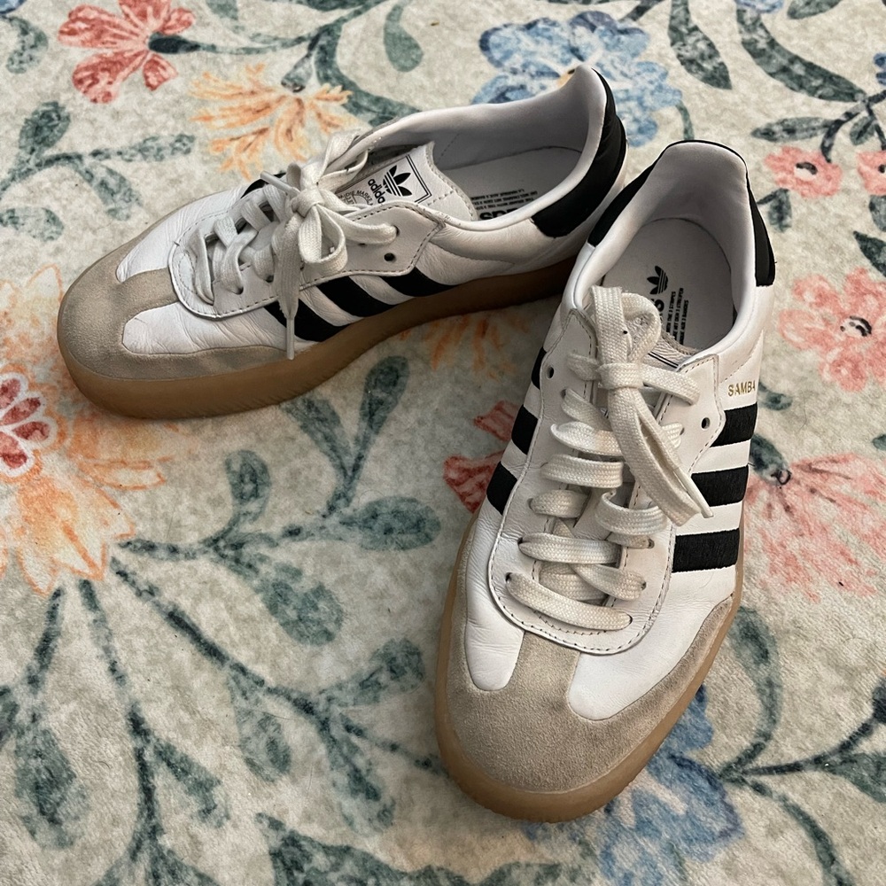 Adidas Sambae White and Black Sneakers